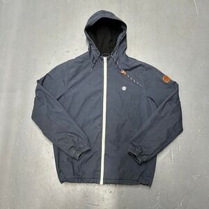 Element Navy Hooded Zip Windbreaker Jacket